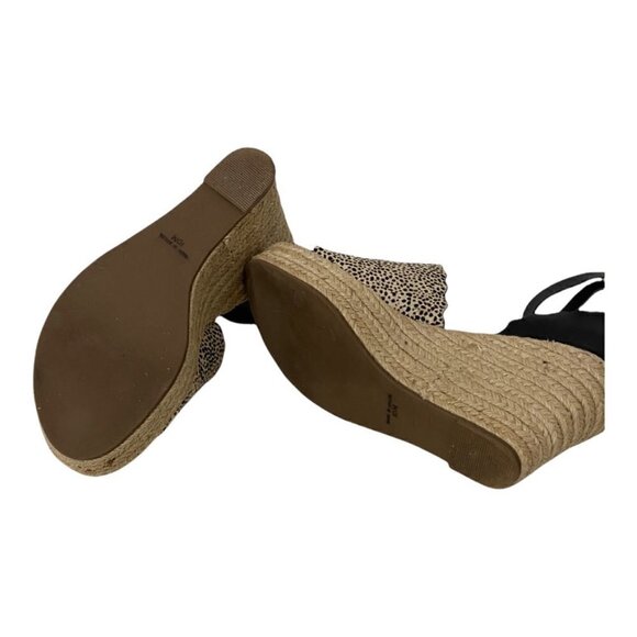Matisse Verona Cheetah Espadrille Wedges Heel Sandals, Size 10 - Picture 8 of 10
